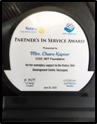 2022 – Partner’s In Service Award - Winner
