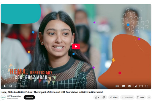 Hope, Skills & a Better Future: The Impact of Ciena and NIIT Foundation Initiative in Ghaziabad